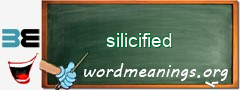 WordMeaning blackboard for silicified